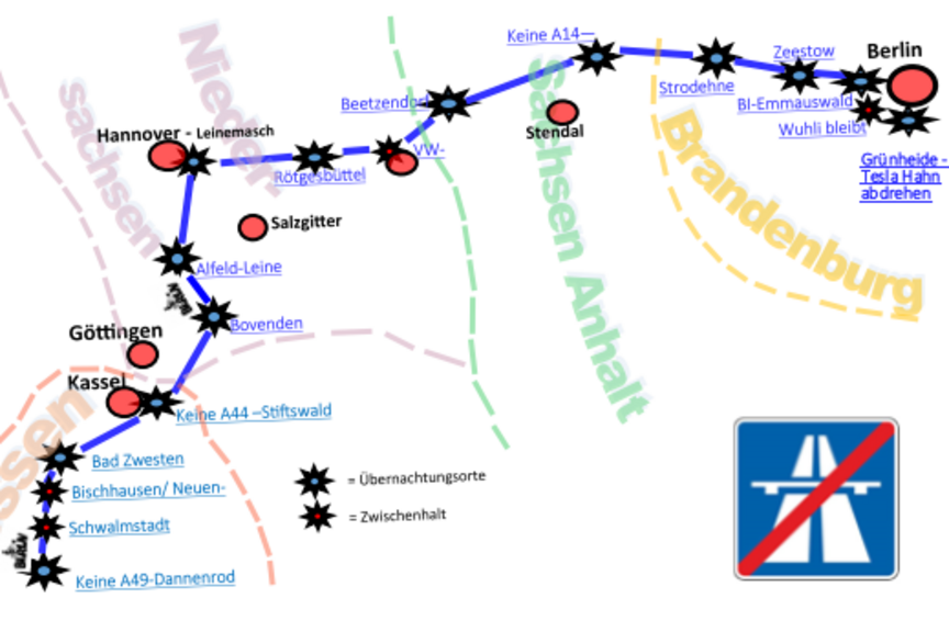 Streckenkarte der tatortTour 2024